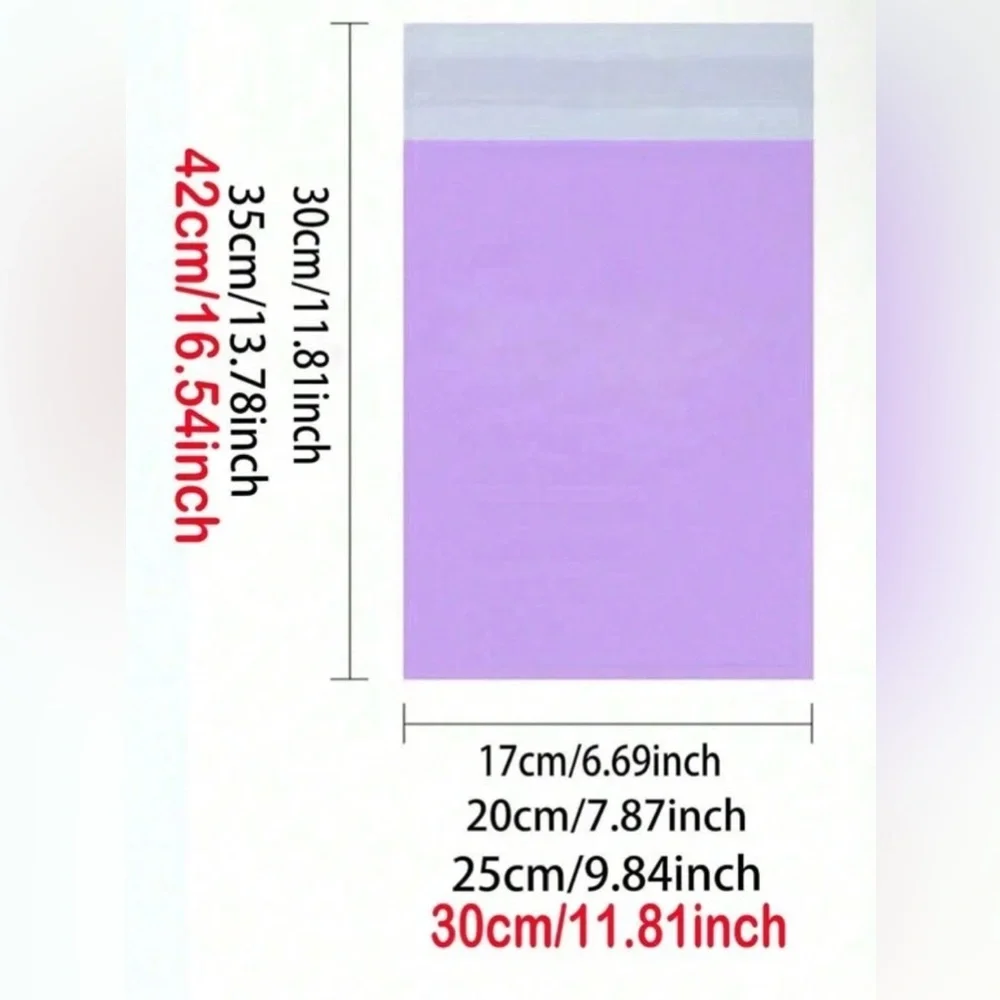 25 peice Polymailers set 10 pink 10 purple 5 flower